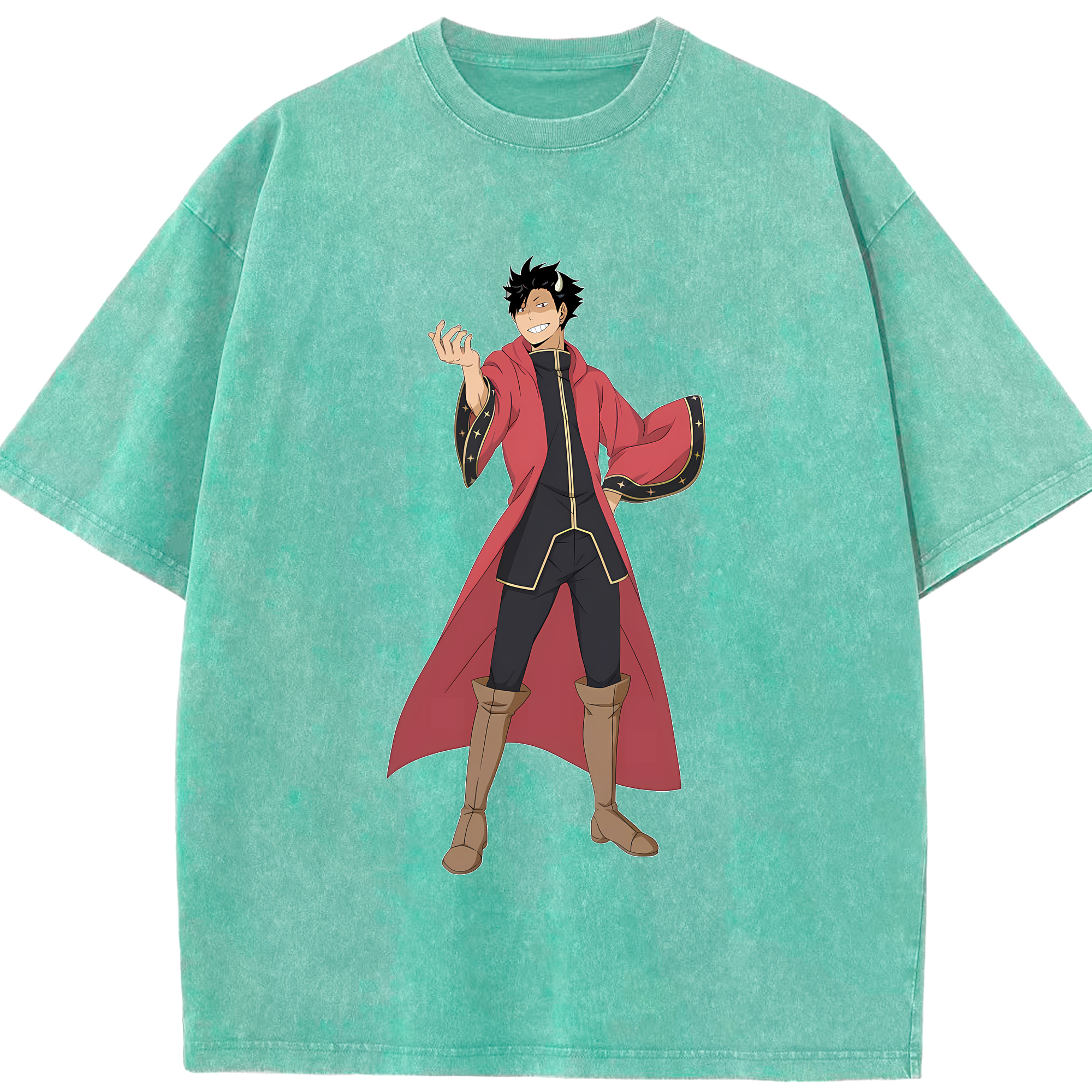 （画像用） ハイキュー!! Haikyu!! 綿100% ヴィンテージ風 半袖Tシャツ（フロントプリント）